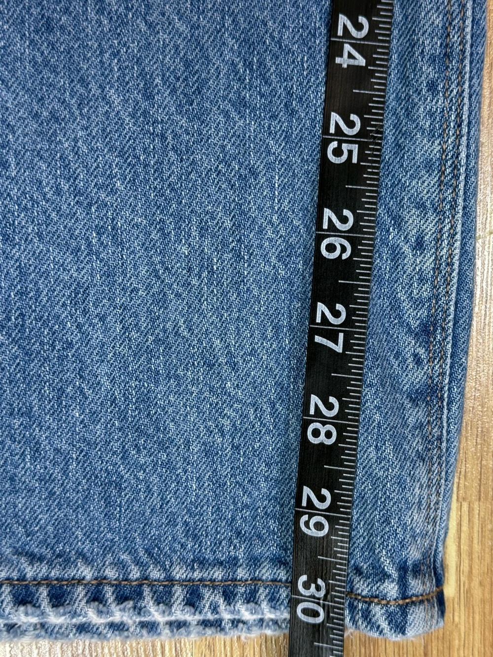 American Eagle 100% Cotton High Waisted Flare Jeans Light Wash 12 Regular - Picture 5 of 9